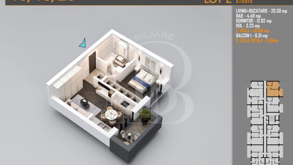 Promo-Ideal Investitie-2 camere-Theodor Pallady Metrou Teclu - Schiță 1