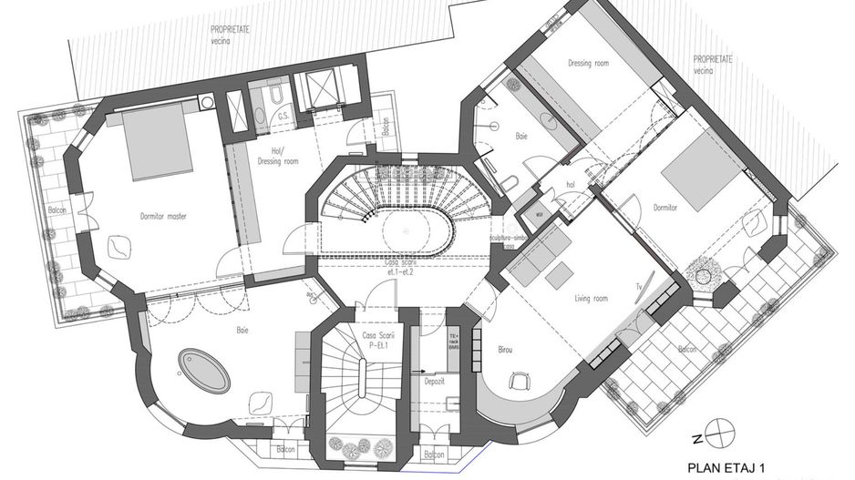 Casa Trei | Arhitectură neoclasică reinterpretată contemporan - Schiță 18