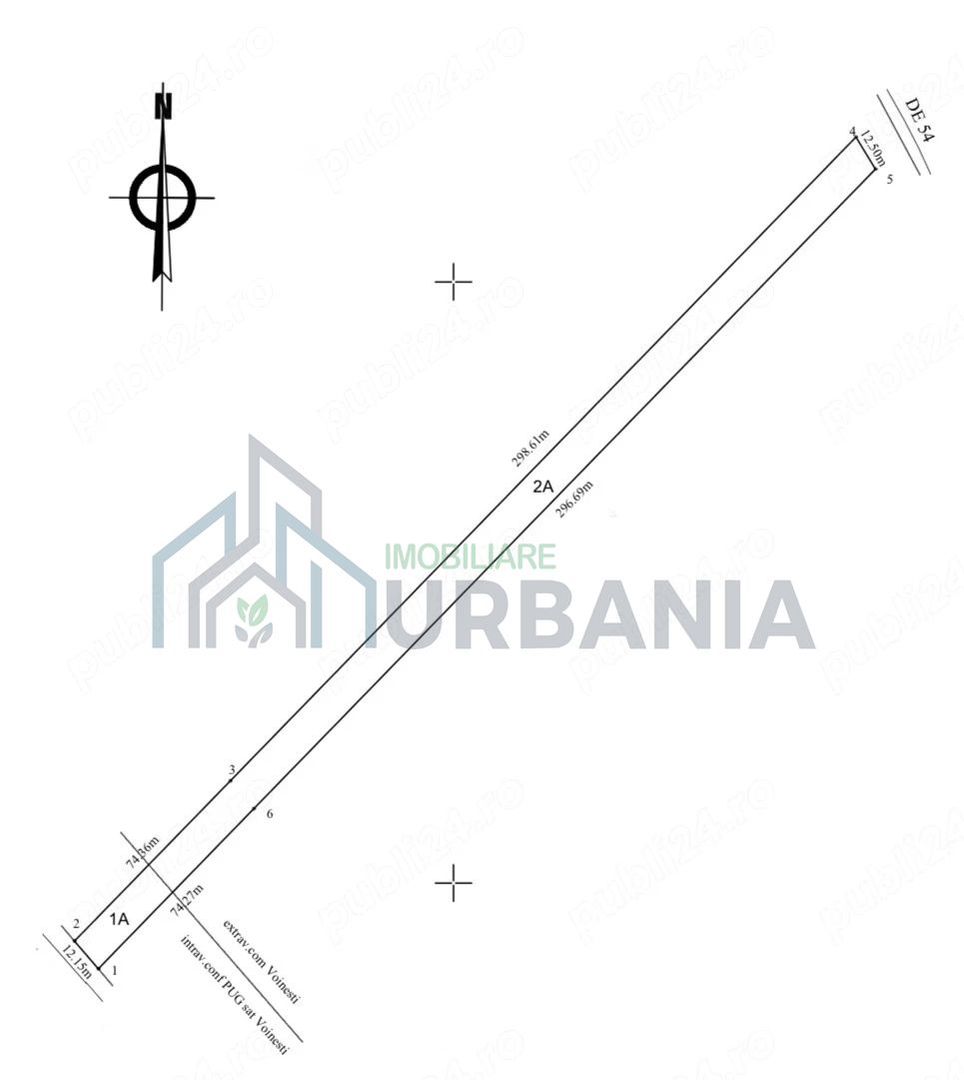 Teren 4.500 mp, Voinesti, Iasi – Strada secundara asfaltata, utilitati la limita proprietatii - Poză 2