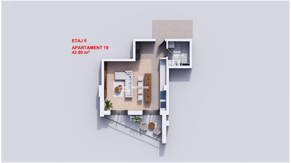 Ap.artament 1 camera, 40mp, 50.000euro Bucium-Visan - Poză 1