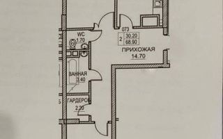 Vânzare, apartament, 2 camere, bulevardul Dacia, Botanica - Schiță 9