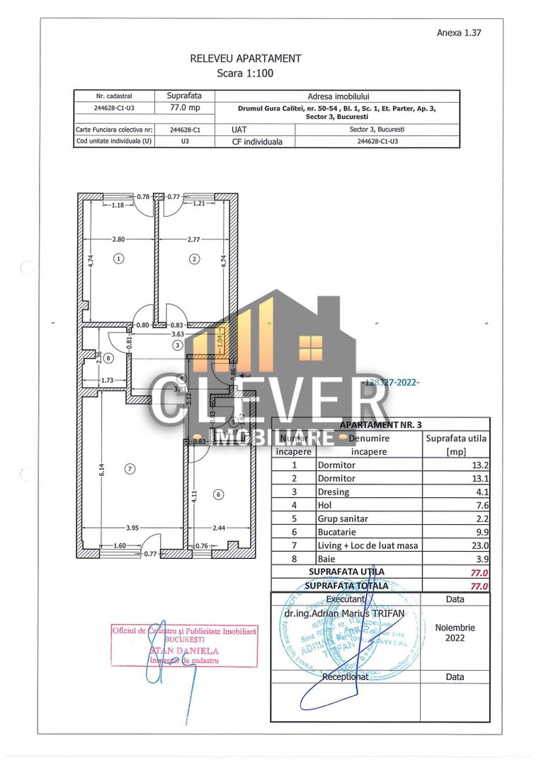 Apartament 3 camere Finalizat cu Gradina Proprie 47 mp - Poză 2