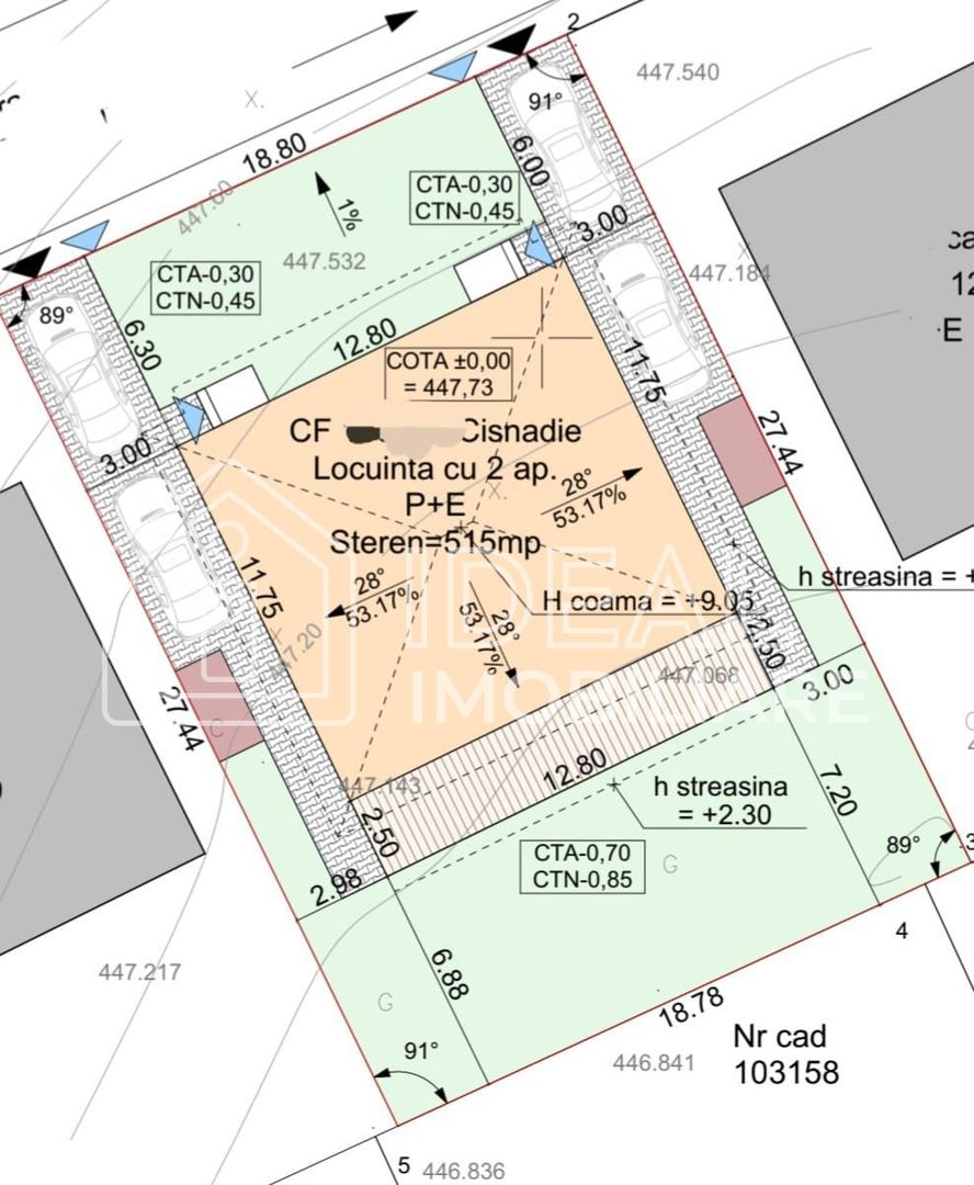 Duplex cu 4 camere si 257 mp de curte, in Calea Cisnadiei - Schiță 5