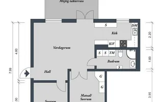 Apartament de 3 camere 76 mp in Pantelimon - Schiță 12