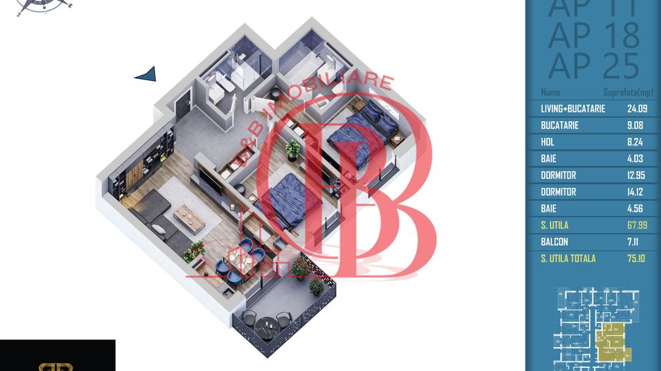 3 camere  finalizare rapida Titan -Pallady parcul Teilor - Schiță 13
