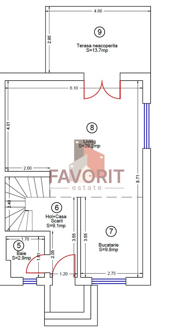 Pozitie excelenta. Disponibil imediat. 3 dormitoare - Schiță 15