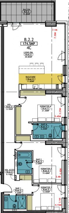 Stațiunea Mamaia – Vânzare apartament cu 4 camere, 3 bai cu vedere la mare. - Poză 52