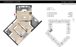 Vânzare, apartament cu 4 camere în zona Bucureștii Noi - Poză 2