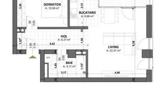 Spatiu birou | Circumvalatiunii - Nord One | Loc de Parcare Inclus - Schiță 11