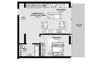 Apartament 2 camere de vânzare | 51,30 mp | Zona Autogară | Etaj 7 - Poză 1