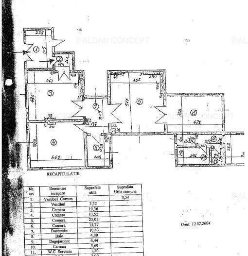 Romana-Ambasada Marii Britanii | Spatiu birou/Apartament 4 camere-115mp | Boxa - Schiță 9
