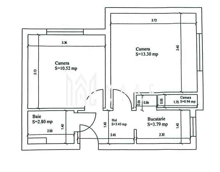 Apartament 2 camere de vânzare | Cisnădie, Central | renovat - Schiță 9