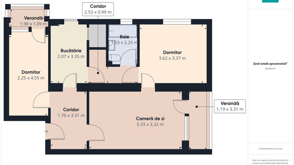 Apartament cu 3 camere în Podgoria - Poză 4