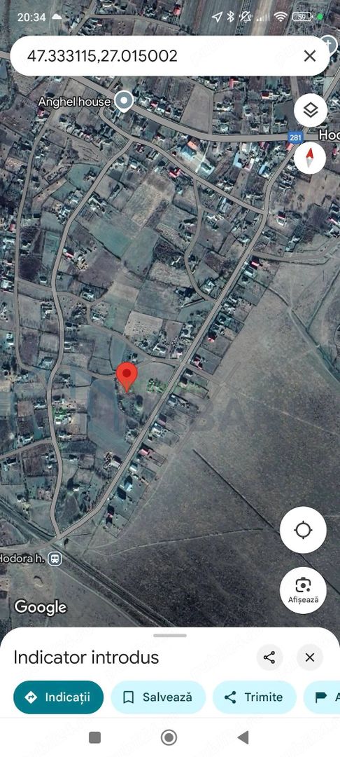 Teren intravilan de vanzare, 3160 mp, strada Garii, sat Hodora, comuna Cotnari - Poză 1