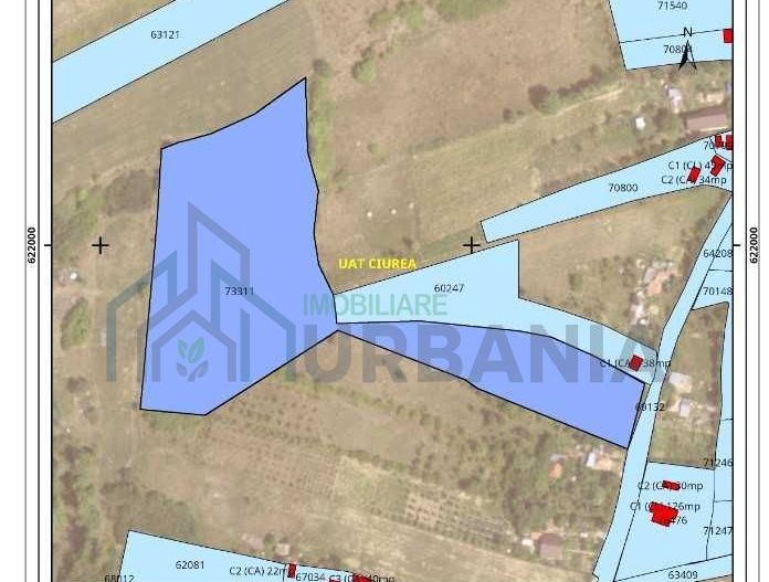 Teren intravilan 18.000 mp, Ciurea – Iași | 13 €/mp | 40 m front stradal la asfalt | Utilități - Poză 3