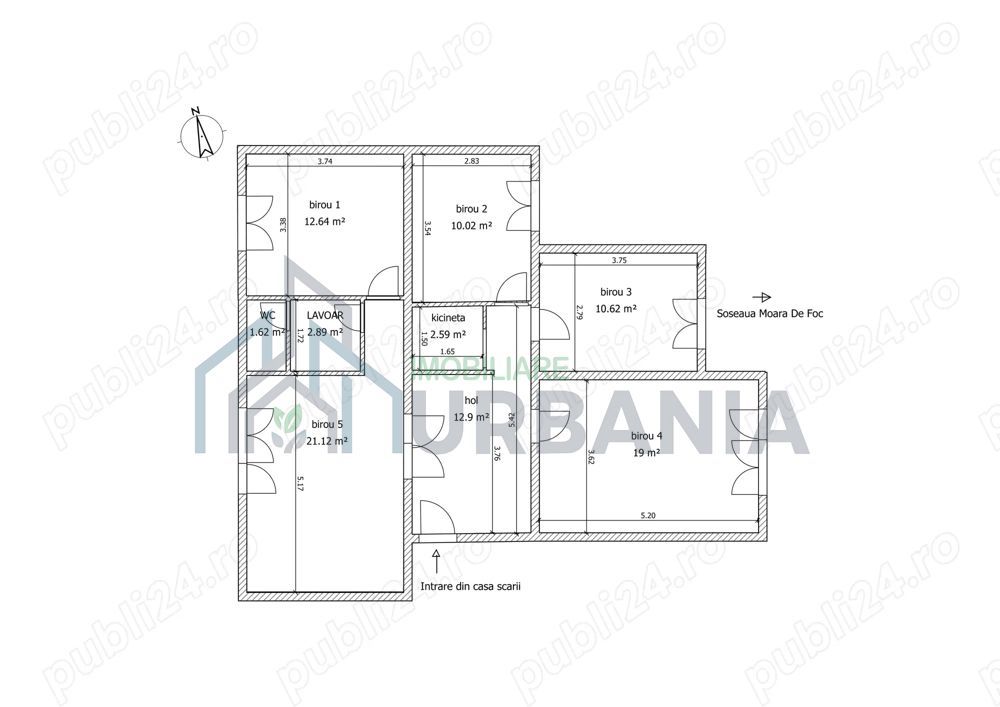 Spatiu Birori Apartament 4 camere - Poză 2