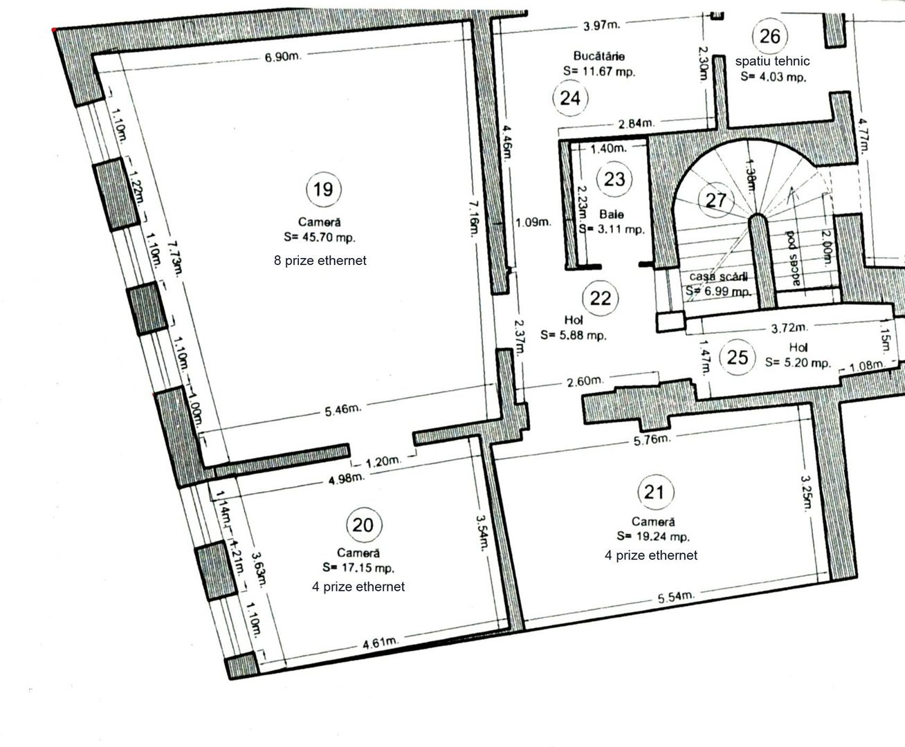 Spațiu birouri 119 mp. , renovat – Strada Castelului - Poză 16