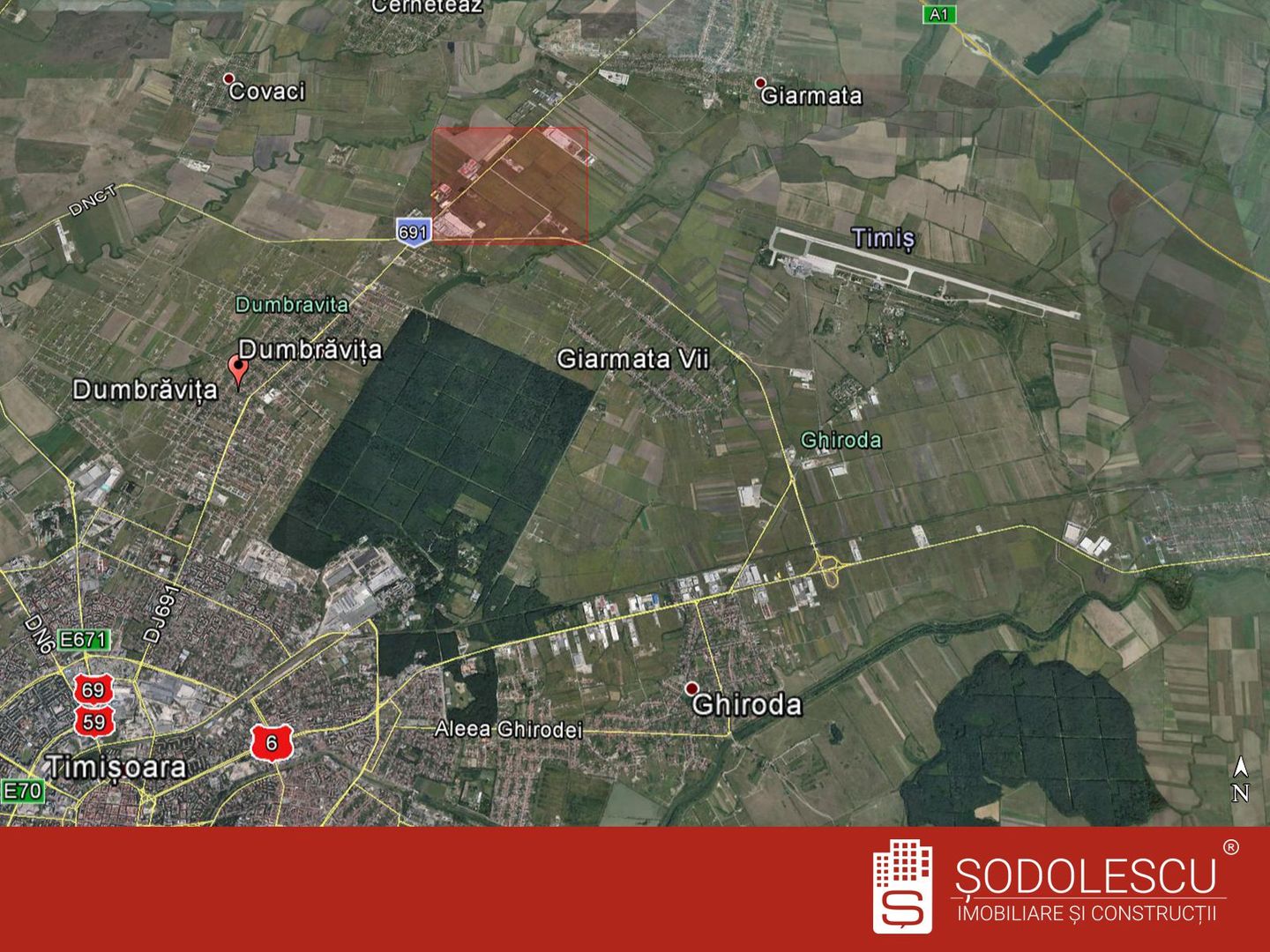 DE VANZARE TEREN 3.960MP, ZONA CENTURA NORD-DUMBRAVITA - Poză 3