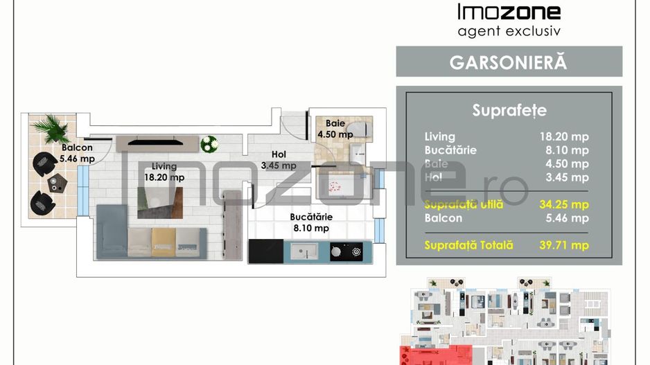 Garsoniera de 40 mp, bucatarie inchisa, balcon, langa Metrou Pacii, Militari - Poză 1