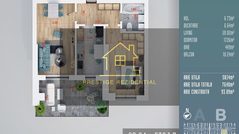 Apartament 2 cam ,INVESTITIE, Direct Dez, Comision 0, TITAN - Poză 1