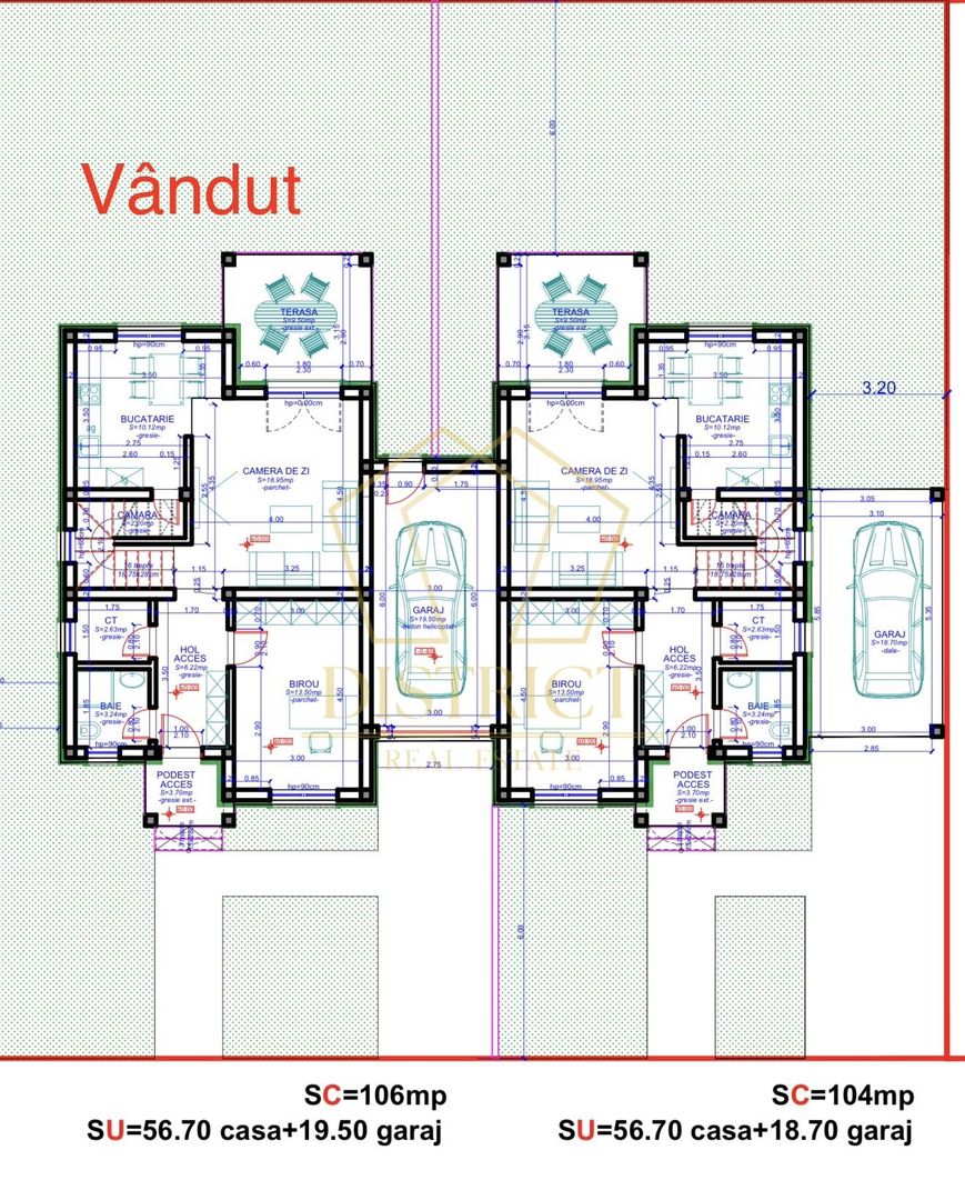 Duplex superb cu 5 camere despartit prin garaj | Dumbravita - Poză 13