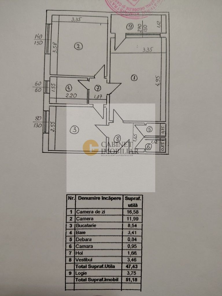 2 Camere - 52MP | Circular | 2 Lifturi | Bucatarie Mare | Drumul Tab - Schiță 5
