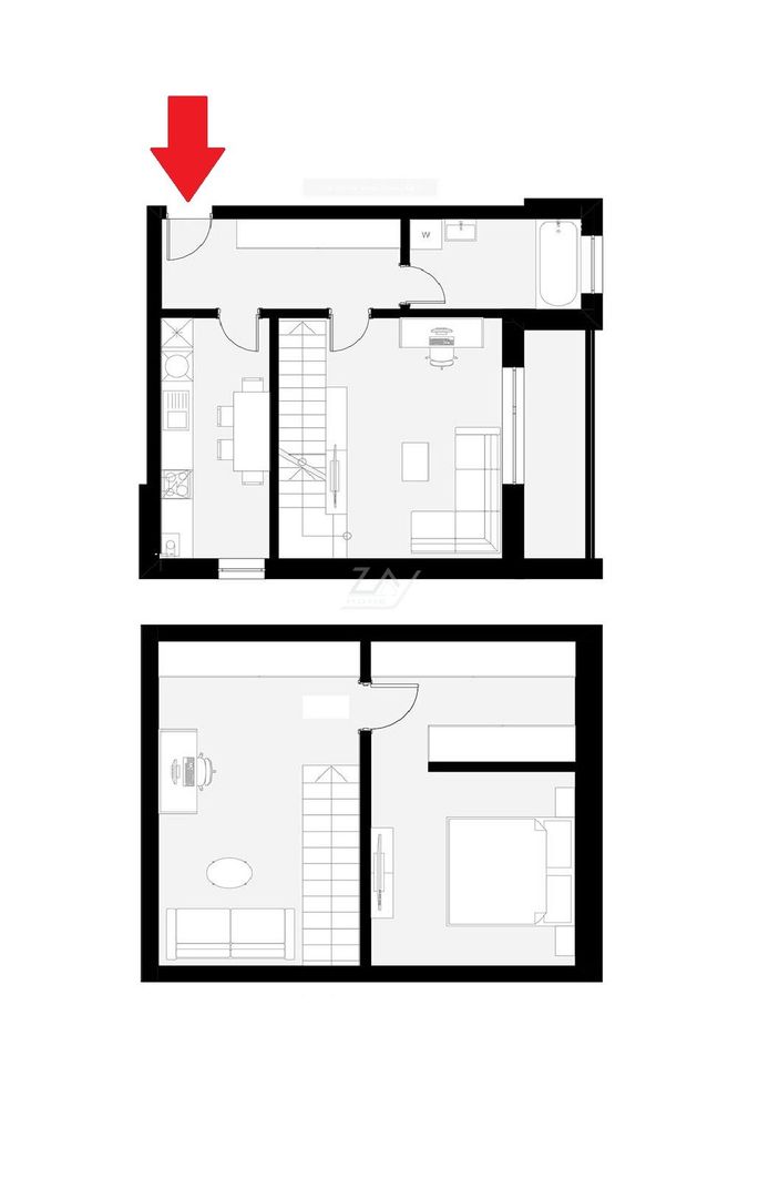 Ap pe 2 niveluri. Decomandat. 2 locuri de parcare. - Poză 9