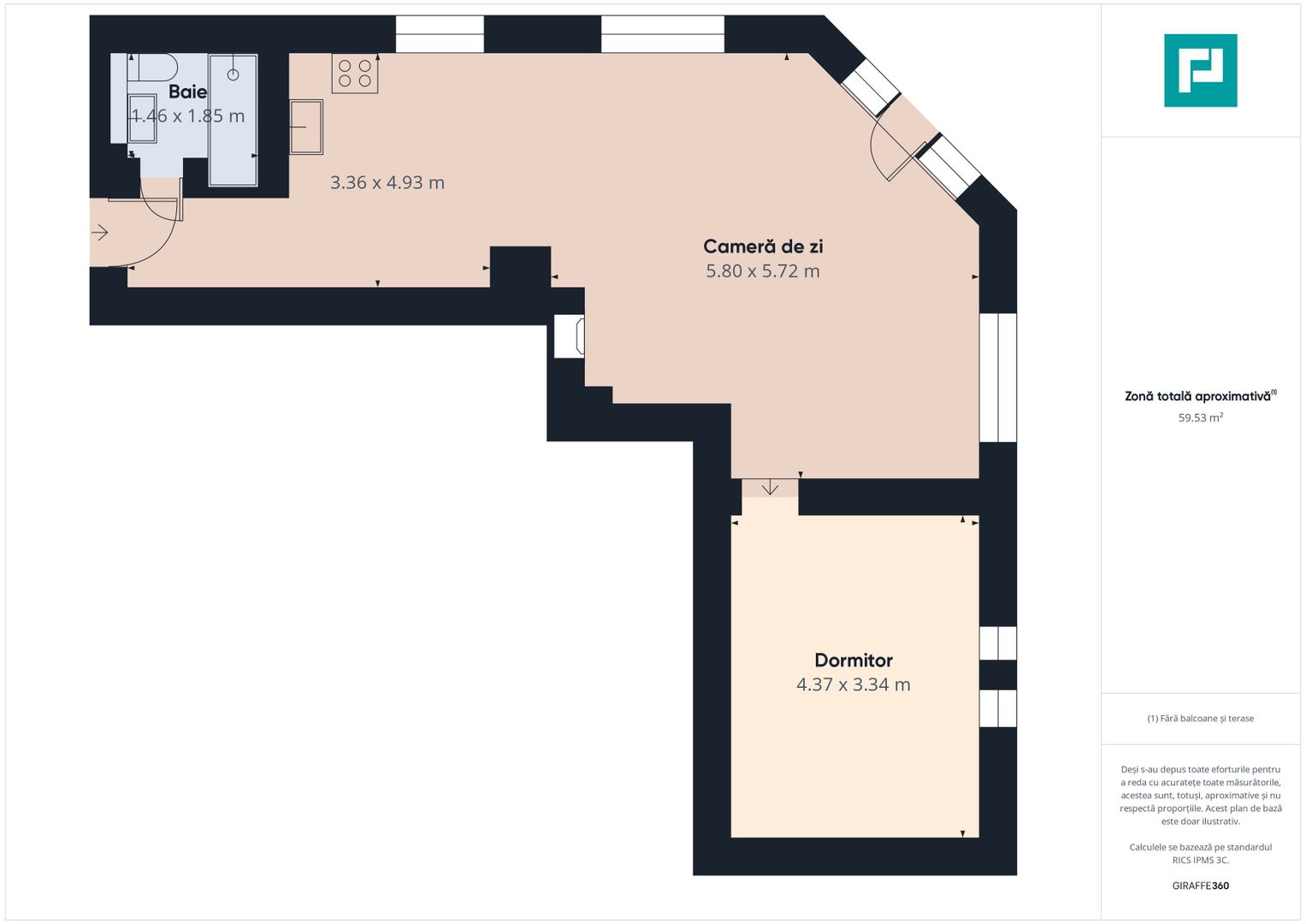 De închiriat-Palatul Bohuș, 2 camere, ultracentral - Poză 11