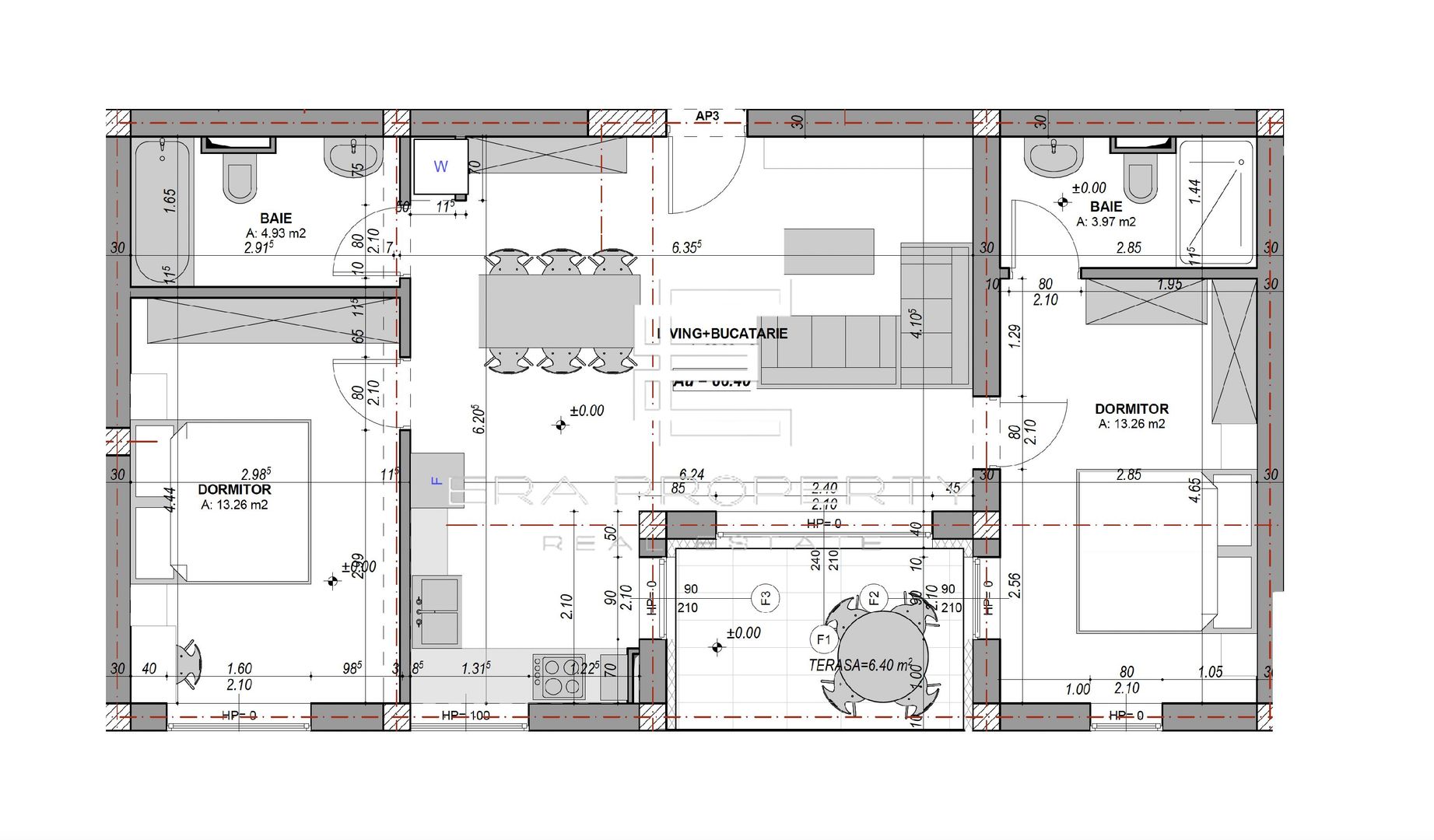 Apartament 3 camere, 2 bai, la cheie, aer conditionat DaVinci Homes, Sibiu - Schiță 9