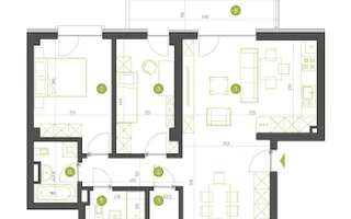VANZARE APARTAMENT 3 CAMERE  DEOSEBIT | 74MP | PARCARE-MOBILAT-UTILAT - Schiță 11