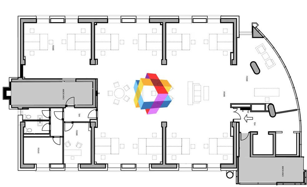 Spatiu de birouri - 386 mp  #www.plus-imo.ro - Schiță 11