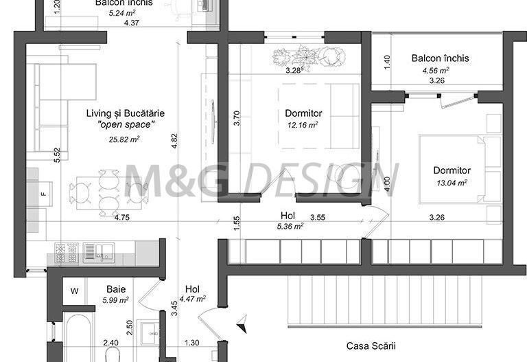 Apartament 3 camere Giroc etaj 1 - Poză 17