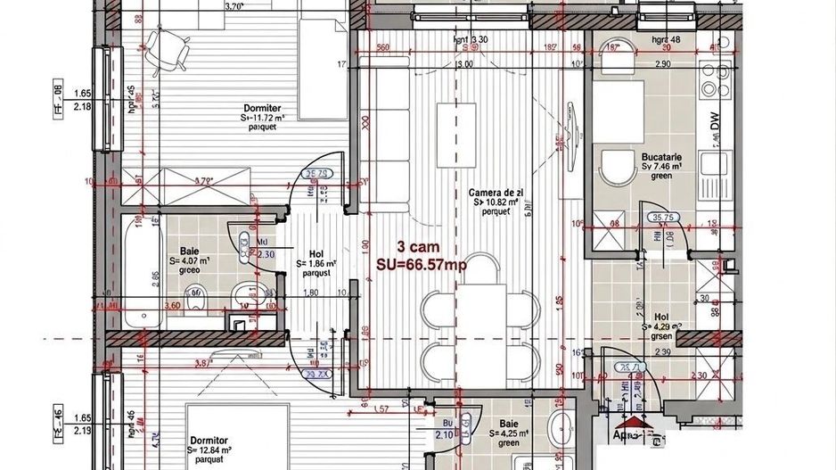 Apartament spațios | 3 camere | 2 băi | parcare | Park Lake - Poză 9