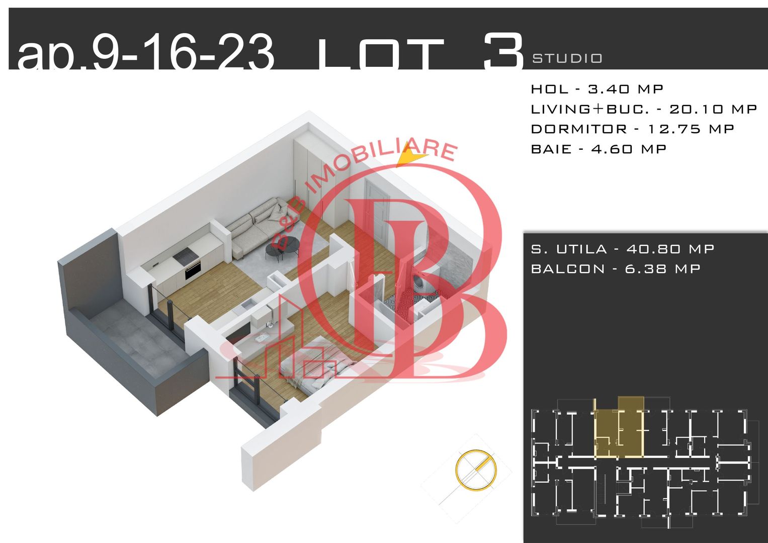 Apartament 2 camere-Theodor Pallady-Metrou Nicolae Teclu - Schiță 11