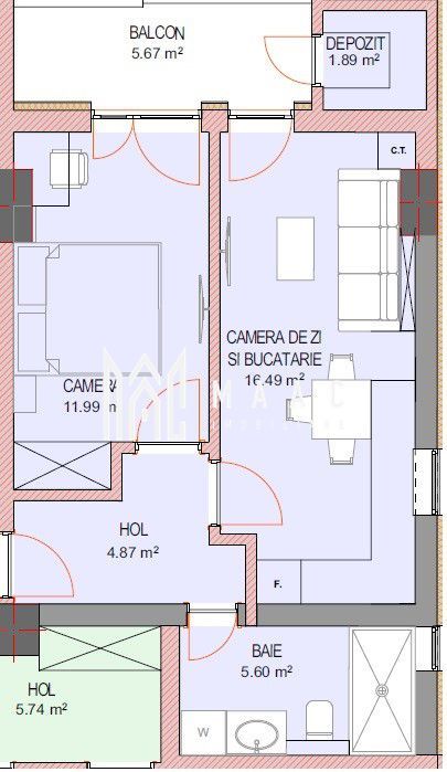 Apartament 2 Camere I Doamna Stanca I Dezvoltator I La Cheie - Poză 5