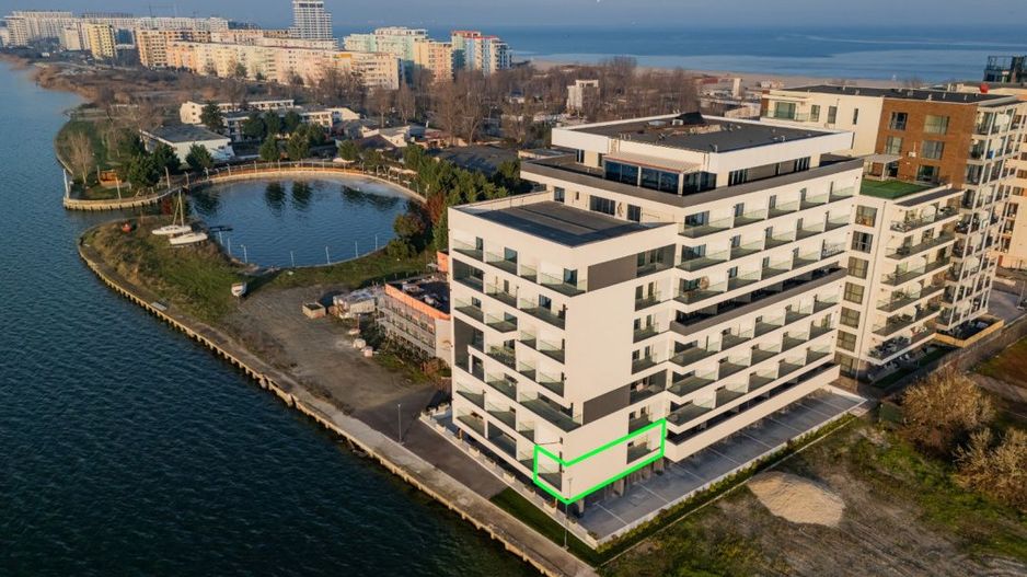 2 camere Mamaia | Private Lake- bloc 2025| Vedere frontală la lac, la 5 m de apa - Poză 1
