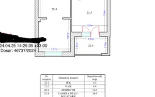 Apartament *2 camere* Titan 4 Residence | 56,7 mp | Comision 0% - Schiță 21
