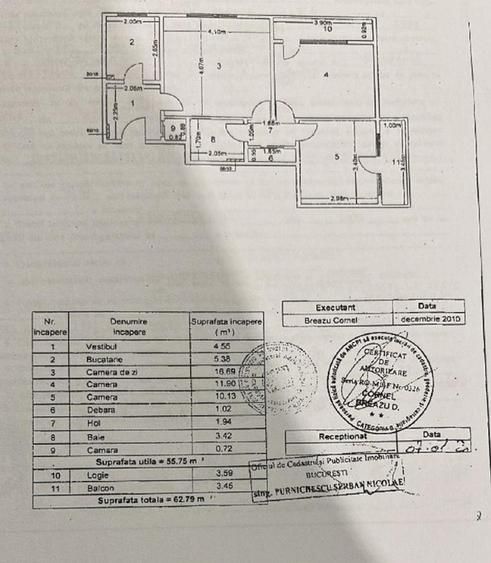 Apartament 3 camere transformat în 2 camere open-space | Podul Grant – Turda - Poză 15