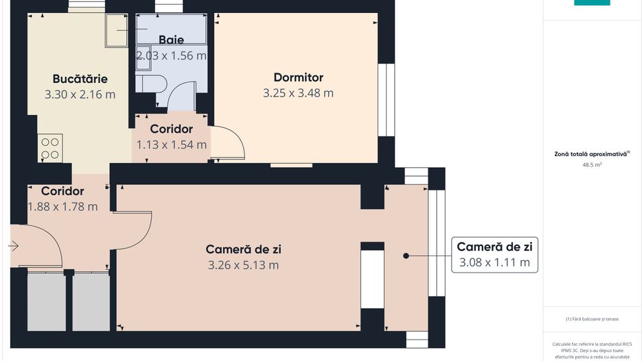 Apartament 2 camere, decomandat în Gradiște, Arad - Poză 13