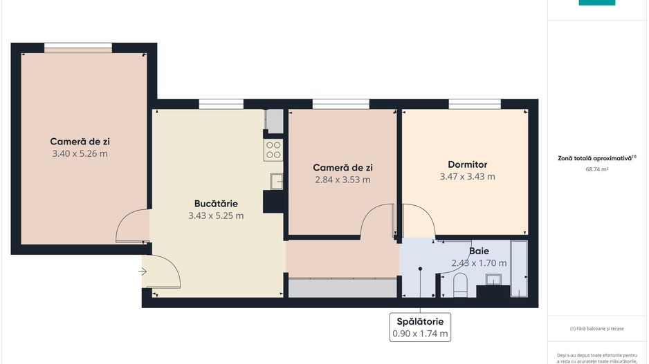 Apartament 3 camere zona Soarelui - Poză 8