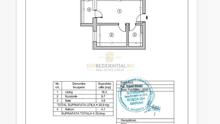 Garsonieră de vanzare, prima închiriere, Cavar Postalionului, Sector 4 - Schiță 8