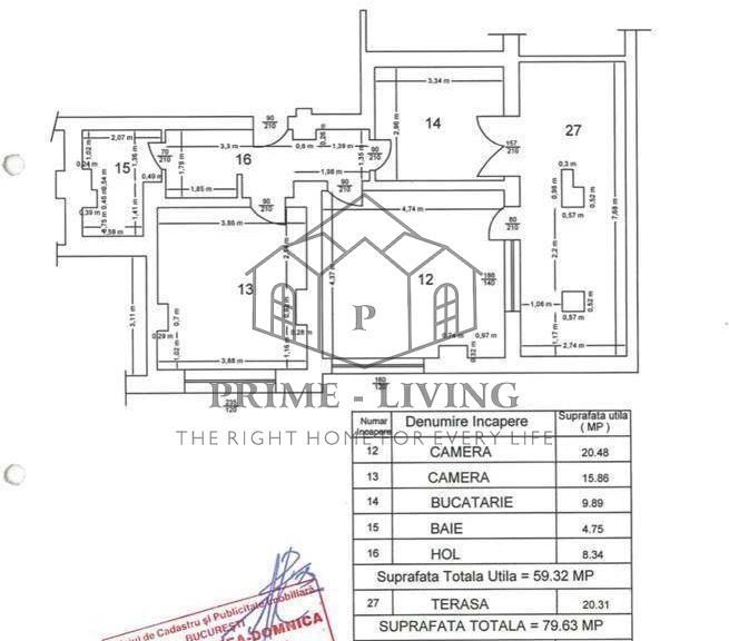 Studio open space de vanzare in zona Lacul Tei. - Schiță 9