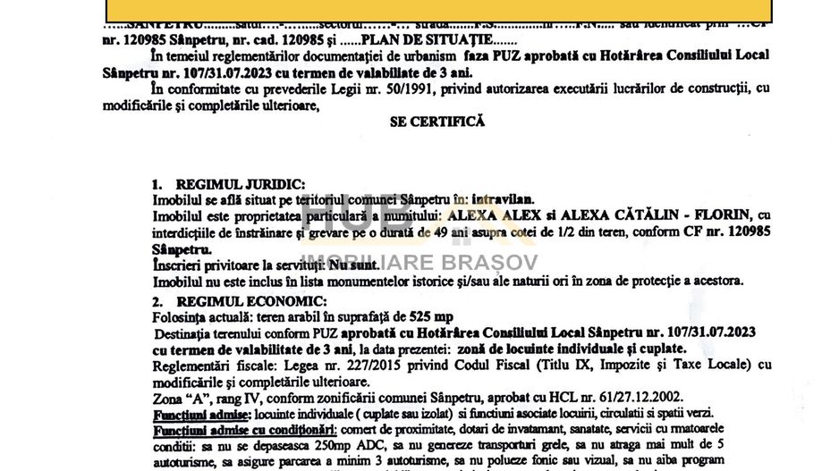 Loturi de Teren | Sanpetru | Drumu Cu Plopi | PUZ | 500mp - Poză 7