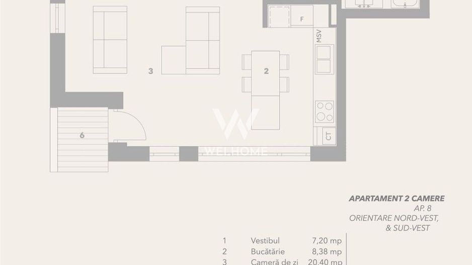 Apartament 2 camere, lift, boxe, garaj, INTABULAT - Sibiu - Schiță 7