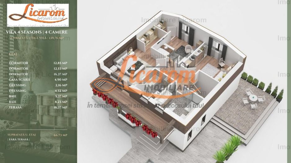 Vila Lux ,CRISTIAN, P+M, 4 camere,teren 567 mp, - Poză 50