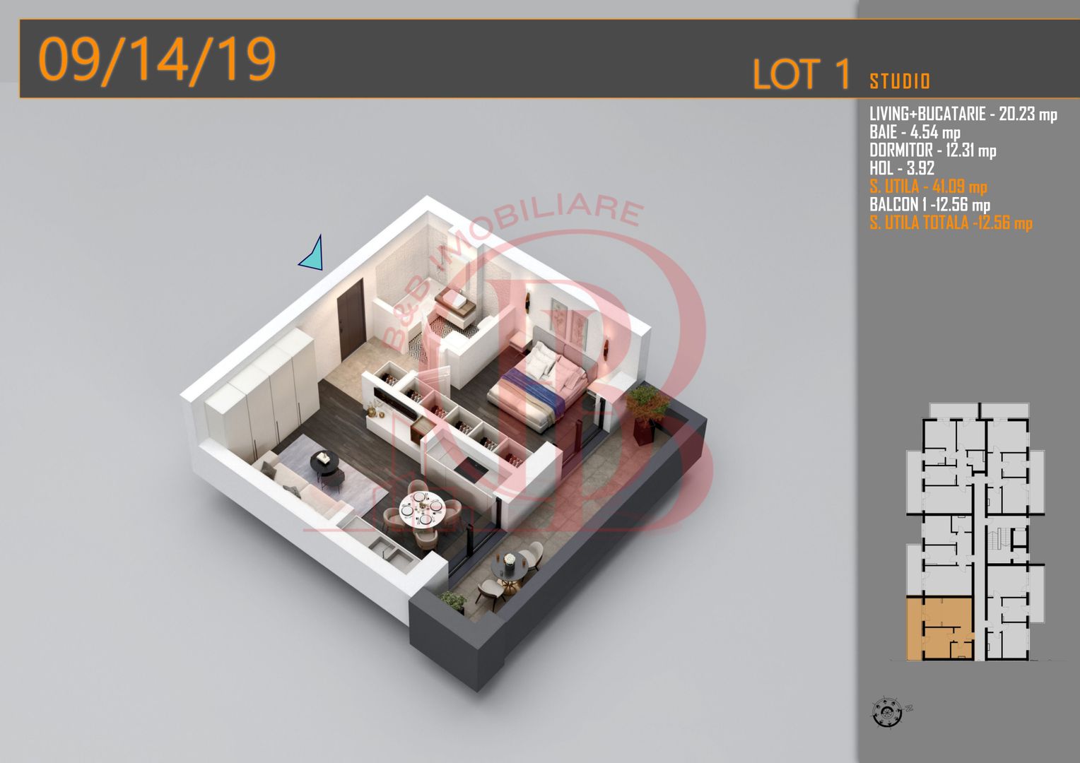 Apartament 2 camere Modern-Theodor Pallady Metrou Teclu - Schiță 1
