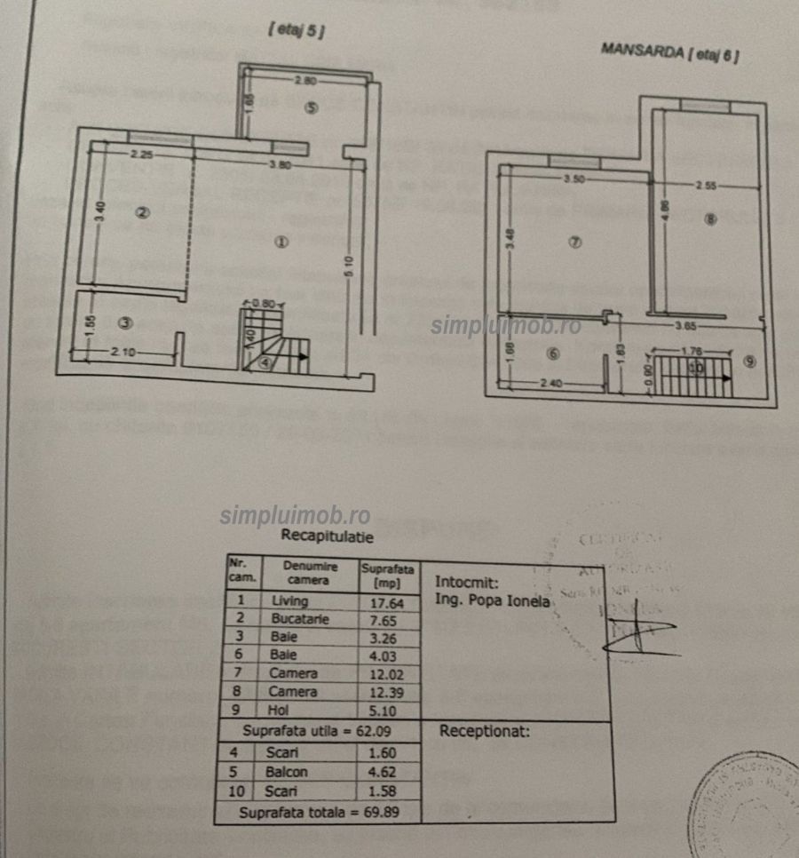 Centrala proprie mobilat complet duplex modern Colentina - Schiță 15