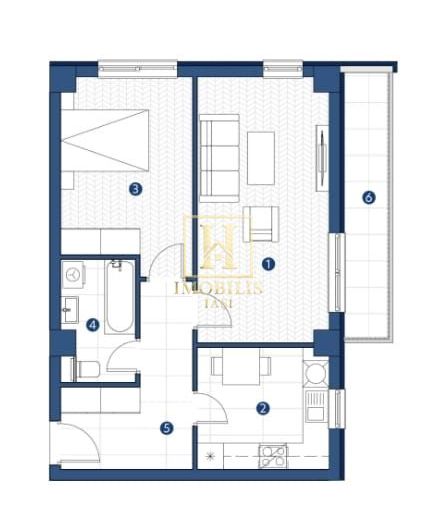 PROMO! Ap. cu 2 camere, D., et.1, 58.41mp, Galata, 95.455euro cu TVA - Poză 5