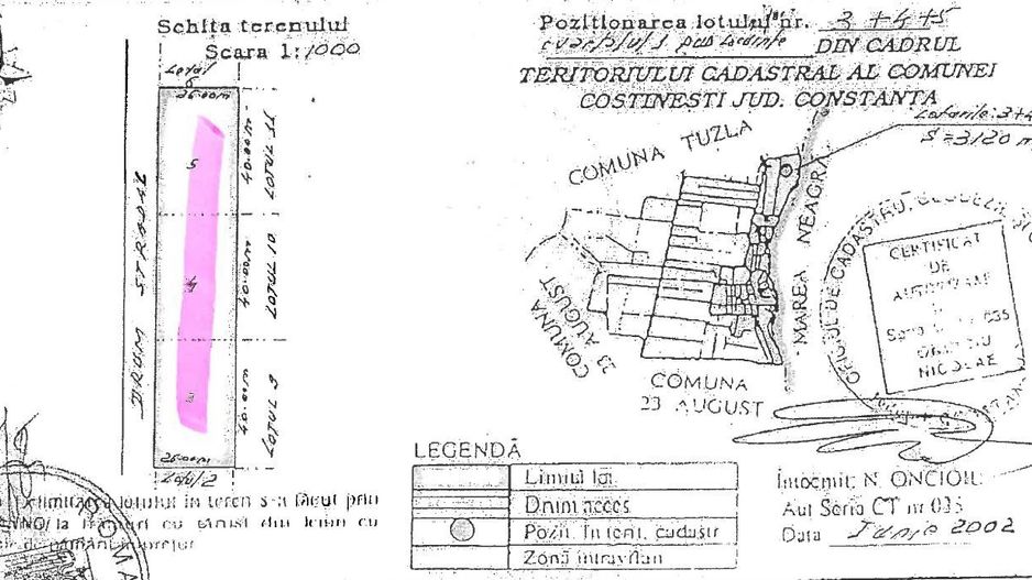 Teren Costinesti zona Nord - Schiță 2