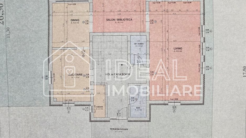 Casa Individuala La Cheie cu 5 camere si 566 mp teren, in Cisnadie - Schiță 30